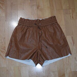 Urban Outfitters ZANANA Women's Sz L raw edge Faux Leather Shorts